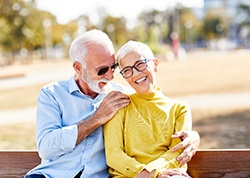 Couple smiling with All-On-4 in Juno Beach