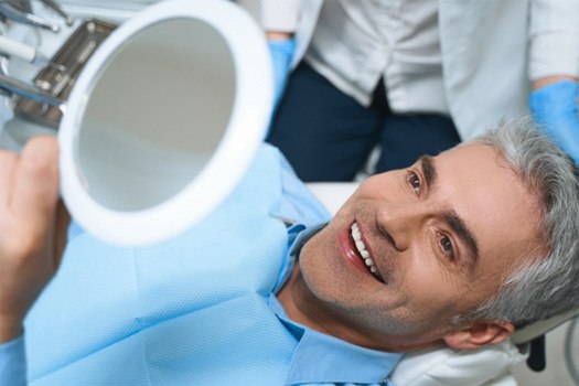 A man after a smile makeover in The Bluffs in Jupiter