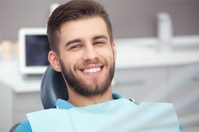 Smiling dental patient