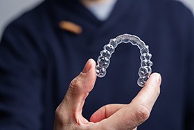 Example of an Invisalign aligner from Juno Beach Smiles