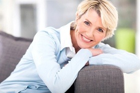 woman smiling