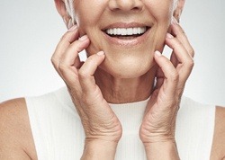 close-up of woman’s beautiful smile