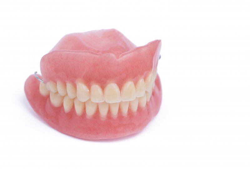 an image of a full set of dentures completely intact